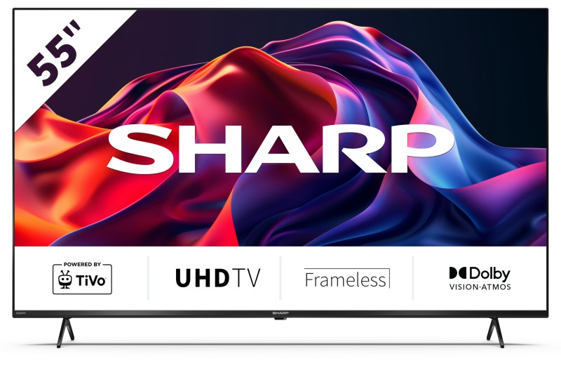 Sharp 55GK4145K 4K Ultra HD 60Hz Frameless 55'' Smart LED TV - Black A